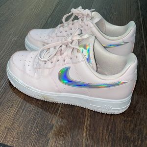 Pink Nike Air Force sneakers